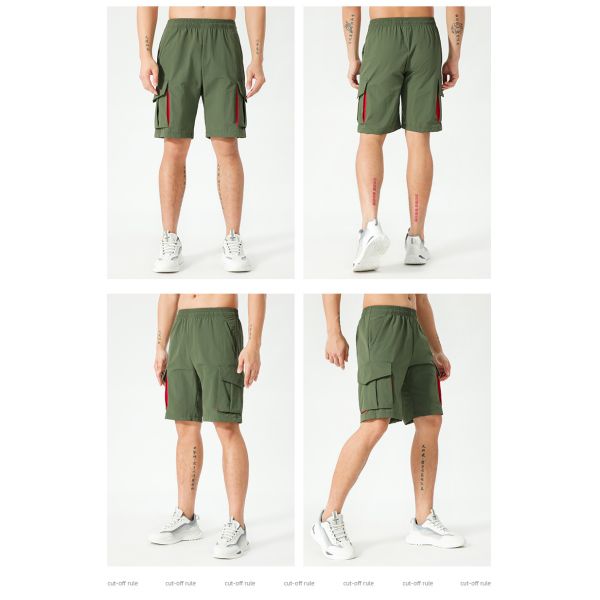 Europe and The United States Summer Men&prime;s Sports Shorts Loose Cargo Fitness Quick Drying Pants Casual Breathable Outdoor Fifth Pants
