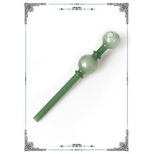 Quality Darken Green Glass oil burner Smoking Water Bong Accessories 14CM Height for sale
