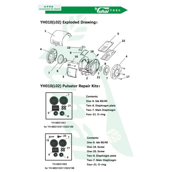 L02 AIR Milking Machine Pulsator Two Hole Plastic Export Air Pulsation Pulsator