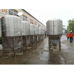 Durable Stainless Steel Fermenter Homebrew , Cooling Jacketed Conical Fermenter