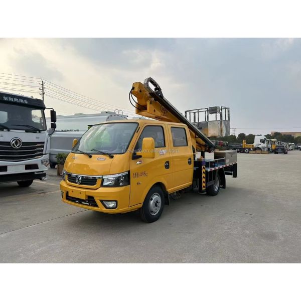 Factory Low Price Customized DFAC Double Cabin High Altitude Operation Truck Telescopic Boom Bucket Aerial Work Platform Truck