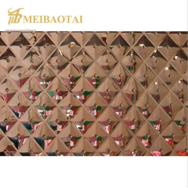 SS201 Stainless Steel Diamond Plate , 10ft Embossed Steel Sheet 0.75mm Thick