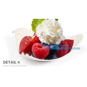 Disposable mini sessert forks, wheat straw sauce dish,corn starch tableware 7