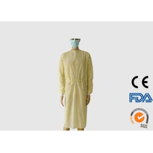 Quality Breathable Disposable Isolation Gown Eco Friendly With Knitted Cuffs for sale
