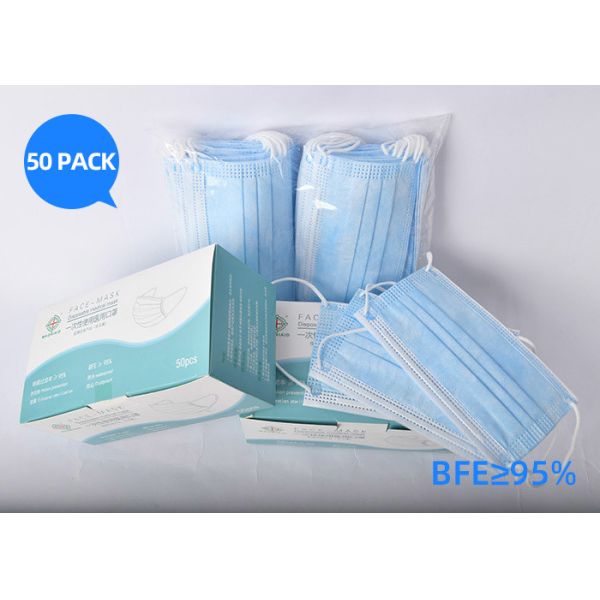 Buy Durable Non Woven Fabric Custom Surgical Mask Protection Against Virus at wholesale prices