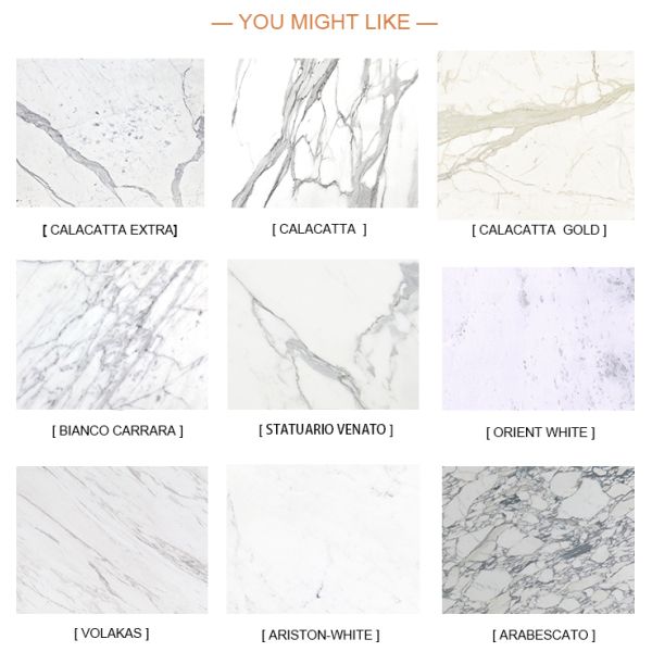 top grade interior decoration materials white Marble slabs and tiles