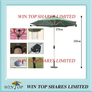 China Aluminum Patio Garden Umbrella for Coffee Shop on sale