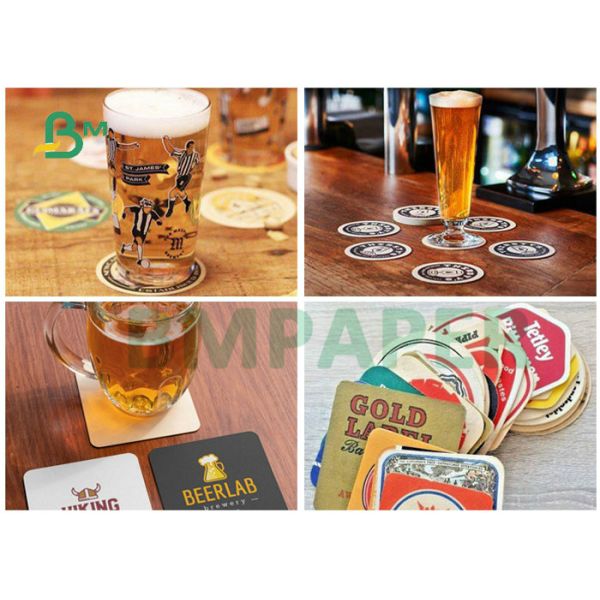 70x100cm Sheet Size White Beermats Paper 325GSM 390GSM For Coasters 70x100cm Sheet Size White Beermats Paper 325GSM 390GSM For Coasters