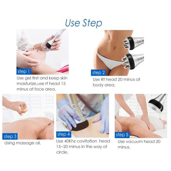 Kim 8 Cavitation Slimming Machine 5 In 1 Vacuum RF ABS Metal