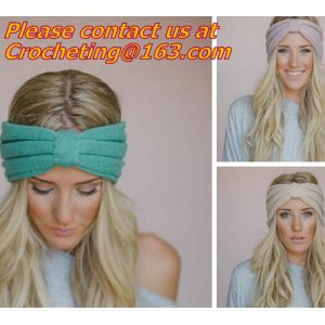 Cute Crochet Headbands Hair Head Band Bow Kid Baby Girl Accessories Knitted