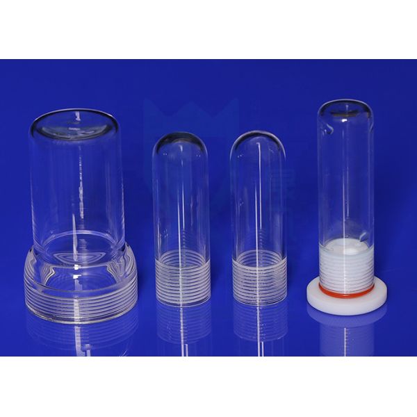 Buy Purity Transparent Fused Silica Glass Reagent Bottle With Screw Caps at wholesale prices