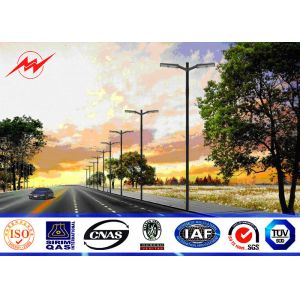 Hot Rolled Steel Street Light Poles 6M 7M 8M 10M Conical Taperer Type