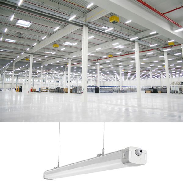 Buy linkable warehouse lighting waterproof led tri-proof light at wholesale prices