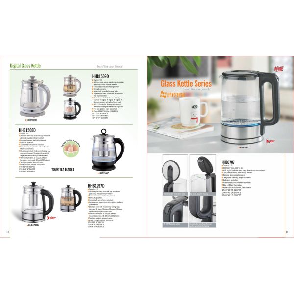 Mechanical Control Electric Glass Kettle Perfect for Household Tea Time