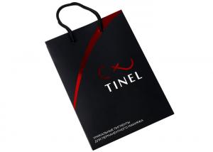 Small Size Offset Custom Printed Promotional Bags , Red Personalised Printed Carrier Bags