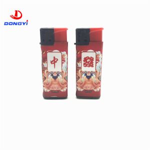 Custom Logo Refillable Plastic Cigarette Lighter Gas Lighters Encendedores
