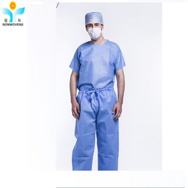 Protective Isolation Doctor Scrub Suit 30g Latex Free For Theatre