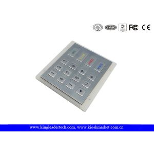 Rugged Stainless Steel Numeric Keypad IP65 In 4 X 4 Matrix For Vending Machines