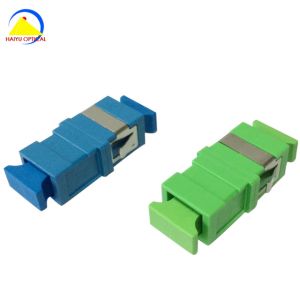 Flange SC Apc Simplex Fiber Optic Adapter For FTTX