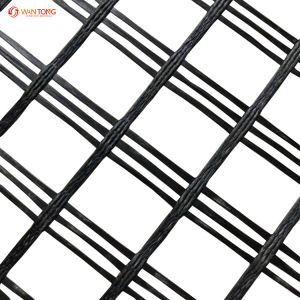 Roadbed Solidification Biaxial Polyester 80-80 PET Geogrid for Roadbed