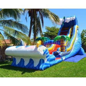 Backyard Water Park 0.55mm Commercial Bounce House Water Slide