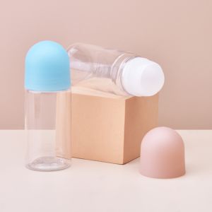Empty Custom 50ML Roll On Deodorant Container Clear PET