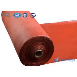 1.5mm Red Single Side Silicone Coated Fiberglass Fabric