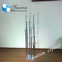 Factory wholesale gold metal candles holder for wedding table top centerpiece