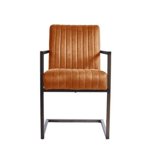 Antique Restaurant Armrest Furniture 87cm 51cm Leathaire Dining Chair