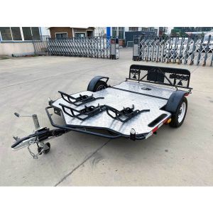 Customized Hydraulic Motorcycle Trailers Versatile Double Hydraulic Trailer