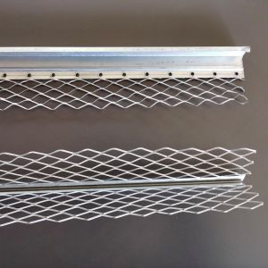 Construction Expanded Metal Sheet / Steel Angle Bead 2m Length 0.3mm Thickness