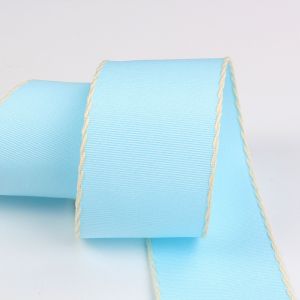 10mm-38mm Stitched Polyester Grosgrain Ribbon ISO9001 Solid Pattern