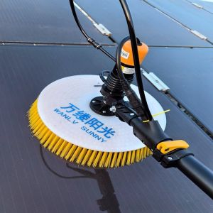 Dual-Power Single-Disc Rotary Brush for Cleaning Solar Panels and Photovoltaic