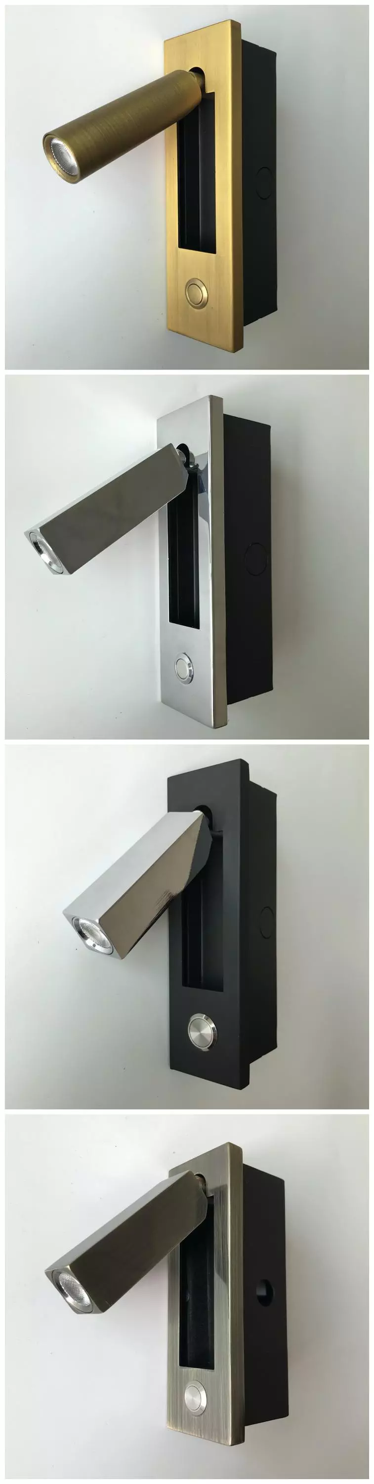 3W interior USB led bed reading lamp headboard wall light reading wall lamp for hotel projects