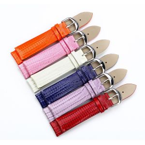 Genuine True Leather Watchband Lizard Skin Pattern Watch Band Cow Leather Straps