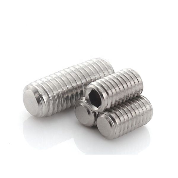 Precision Nonstandard Parts Grade 12.9 Concave End Hexagonal Tight Set Screw DIN914 Headless Machine Screw
