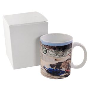 christmas mug packaging box with pvc window custom lid and bse mug box
