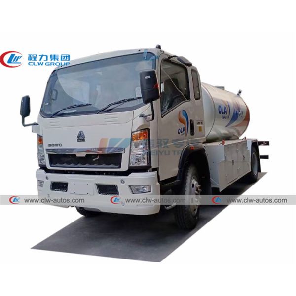 Buy Diesel Engine RHD Howo 160HP 15m3 Propane Tank Truck at wholesale prices