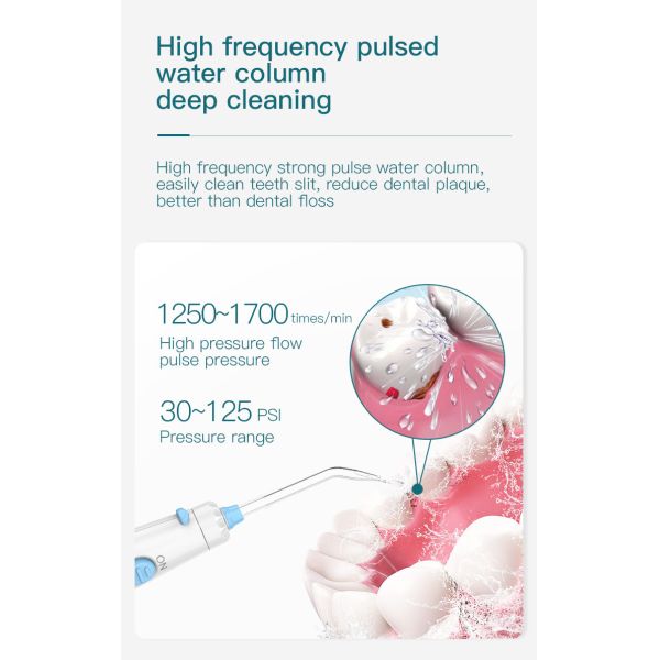 Combo Electric Toothbrush IPX4 Countertop Water Flosser Teeth Whitening 600ml