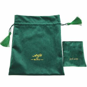 Microfiber Ornaments Fabric Drawstring Gift Bags Lovely Small 20x25cm