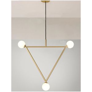 Post-modern Iron Glass Geometry Chandelier Living Room Rhombus Triangle