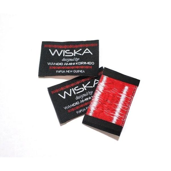 Buy Custom Art Logo Woven Apparel Labels Personalized Woven Sewing Labels at wholesale prices