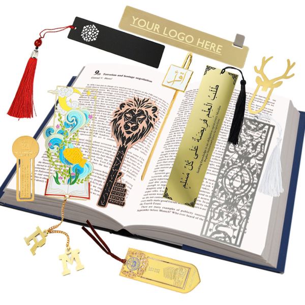 Buy Custom Enamel Tassels Metal Bookmarks Letterpress Printing at wholesale prices