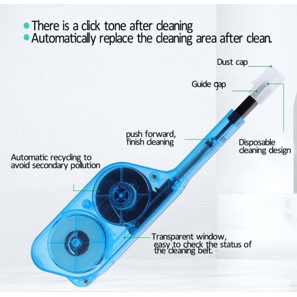 12 Fiber Tool Kits MPO MTP Cleaner One Click Optical Fiber Connector Cleaner 600 Times