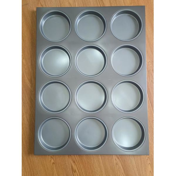 Rk Bakeware China-Aluminum Hard Anodized Coat Pizza Tray for Industrial Use