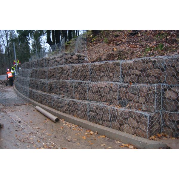 Buy Durable Wire Basket Retaining Wall Heavy Zinc Coated 2m X 1m X 1m at wholesale prices