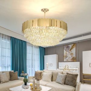 Home Decorative Glass Pendant Light Modern Luxury Ceiling Crystal Chandeliers