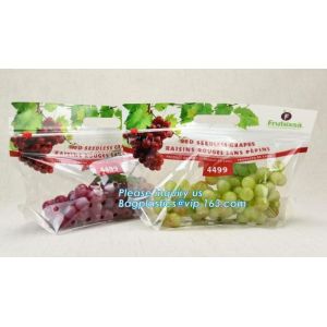 Fruit Grape Cherry Vegetable Packing Protection Bag, handle standing resealable