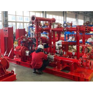 UL / NFPA20 Skid Mounted Fire Pump Package 300GPM Ductile Cast Iron Materials