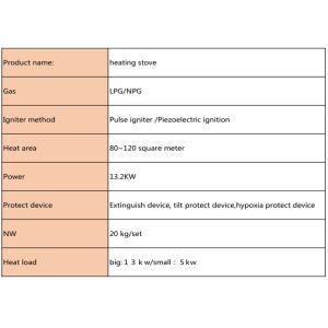 High Quality Outdoor High efficiency flexible gas patio heater gas fired